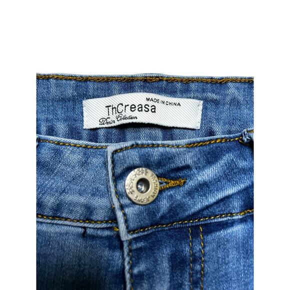 Y2K THcreasa women size 26 stretchy Bell Bottom Jeans for Women High Waisted - Picture 3 of 13